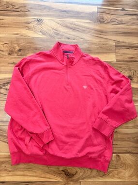 Chaps Men’s Half-Zip Sweater - Coral Pink